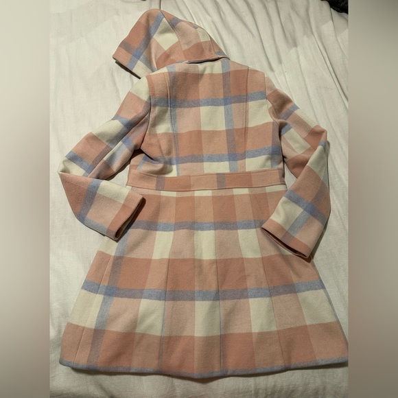 NWOT Gal Meets Glam Annelise Plaid Wool Coat Medium - Picture 7 of 10